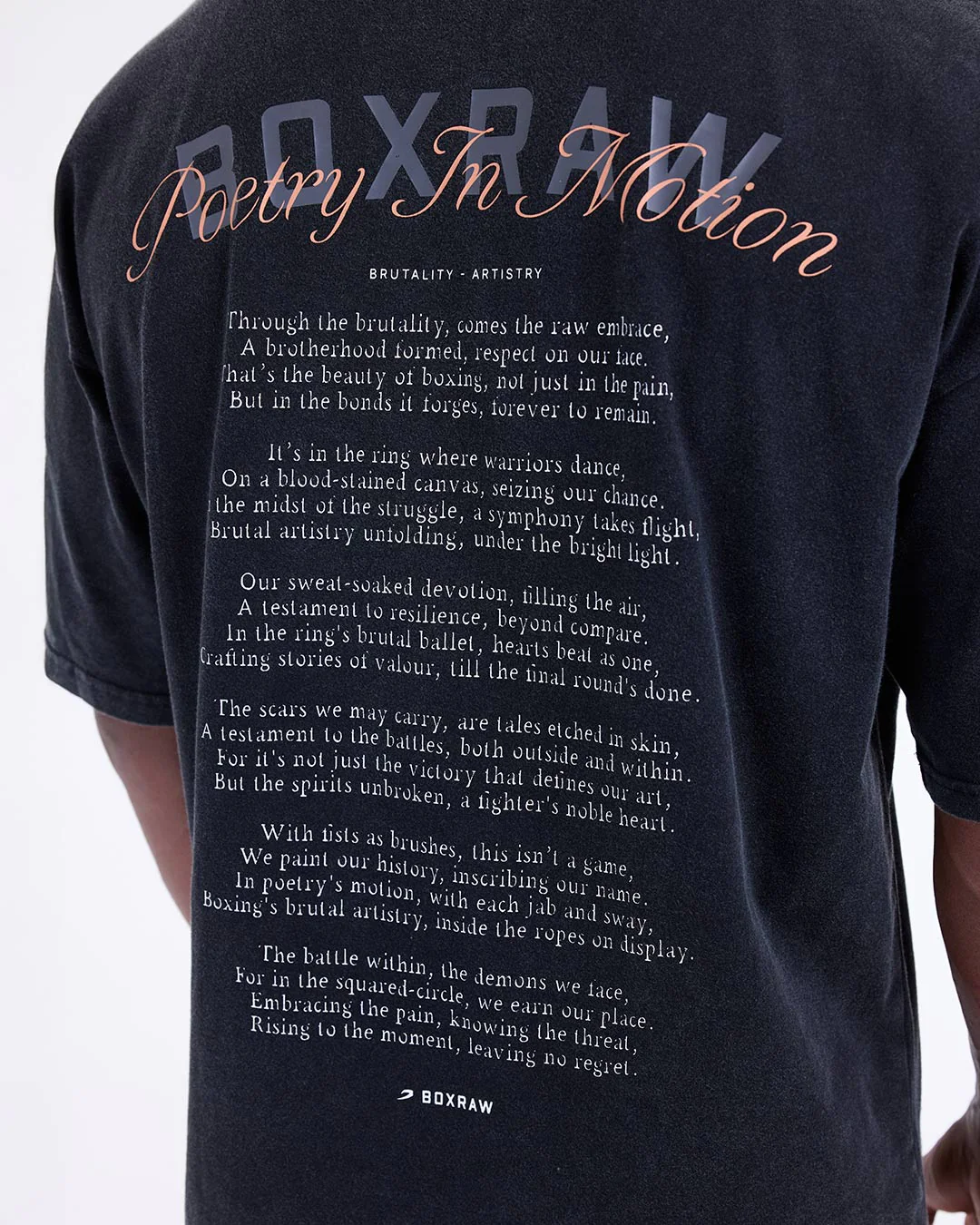 Poetry In Motion Oversized T-Shirt - Washed Black - Image 8