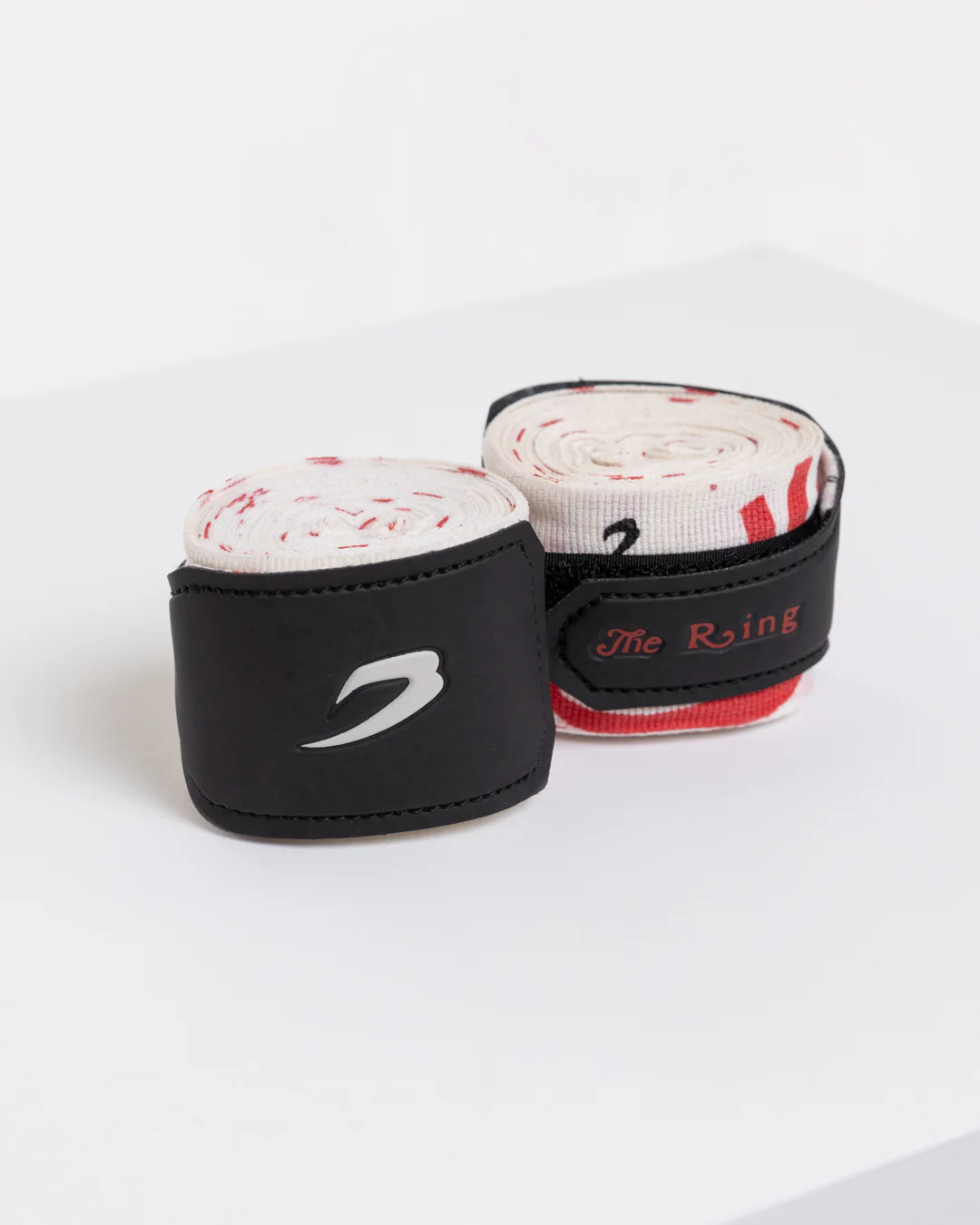 Ring x BOXRAW 180" Hand Wraps - Beige/Red - Image 2