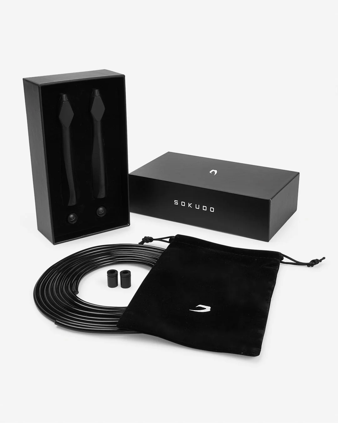 Sokudo Pro Aluminium Speed Rope - Black - Image 2