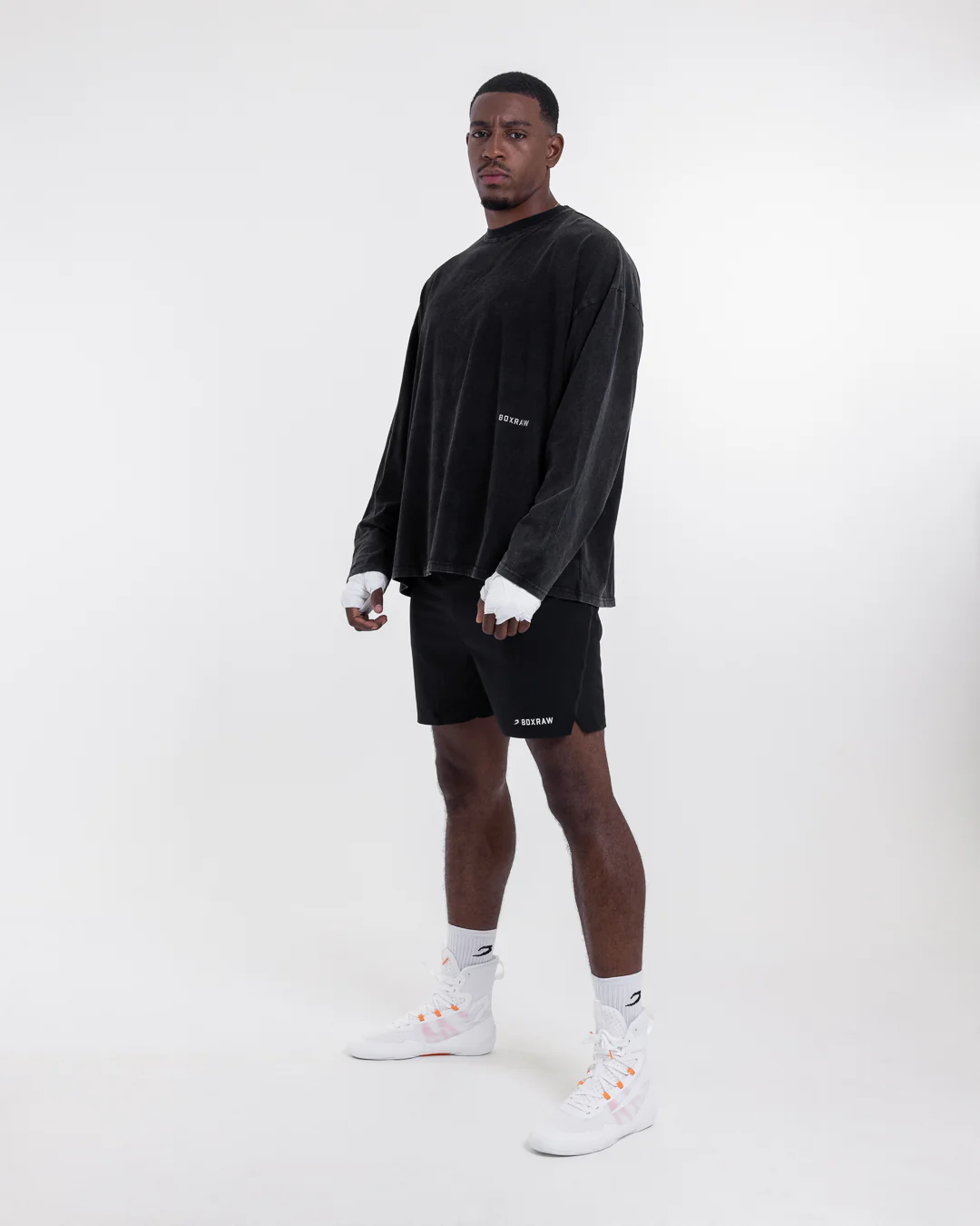 Sparring Club Long Sleeve T-Shirt - Washed Black - Image 11