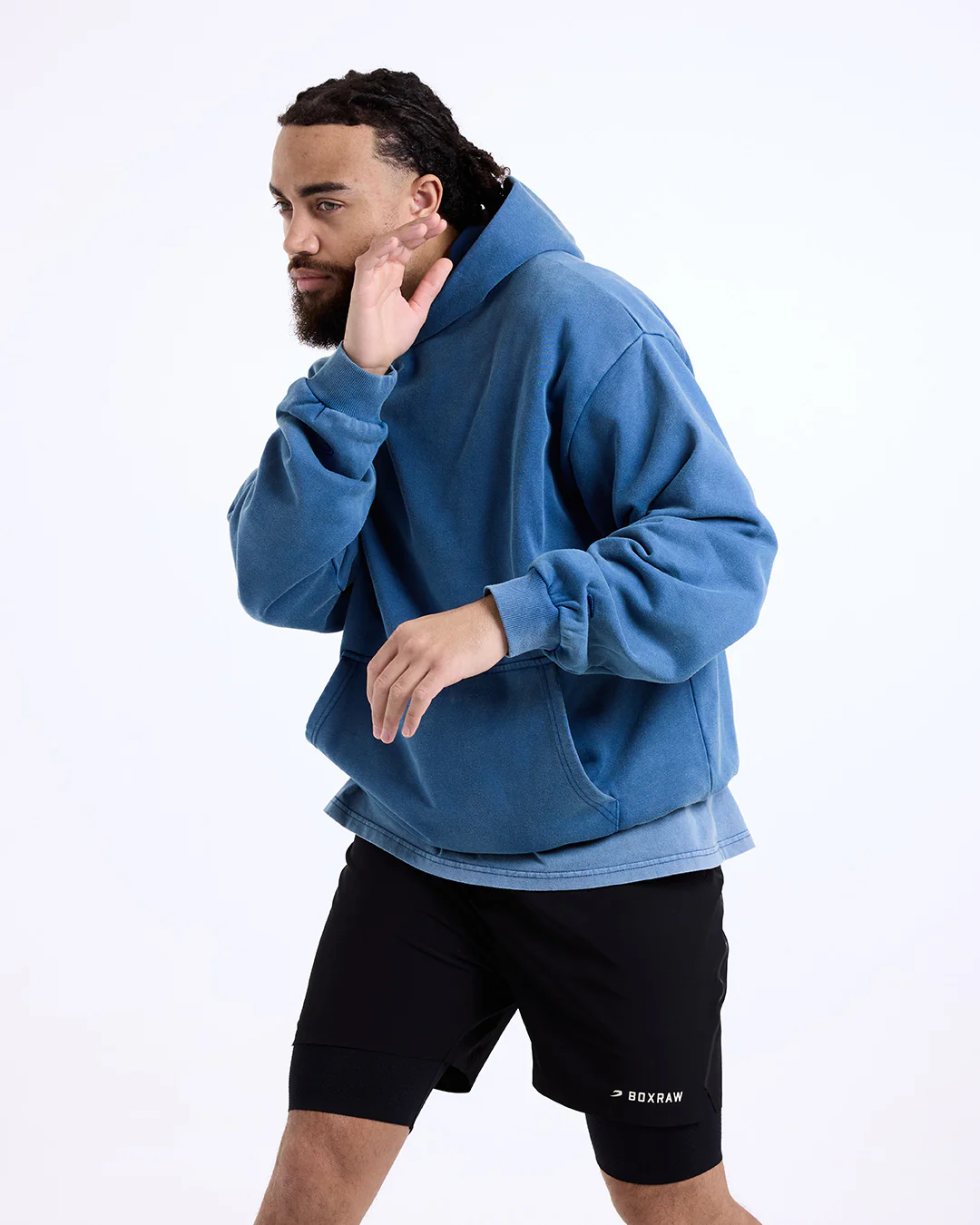 Sparring Club Oversized Hoodie - Washed Baby Blue - Image 7
