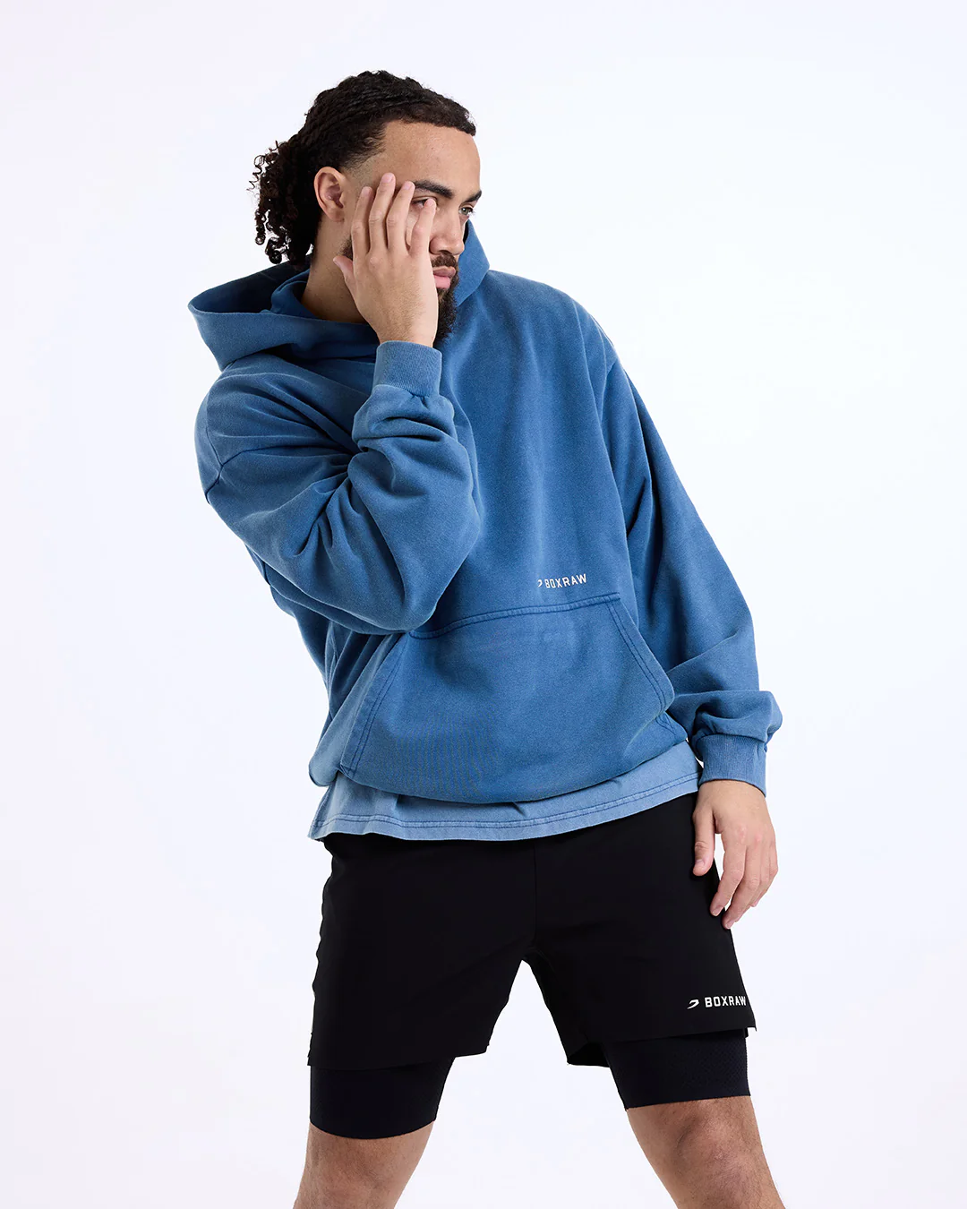 Sparring Club Oversized Hoodie - Washed Baby Blue - Image 8