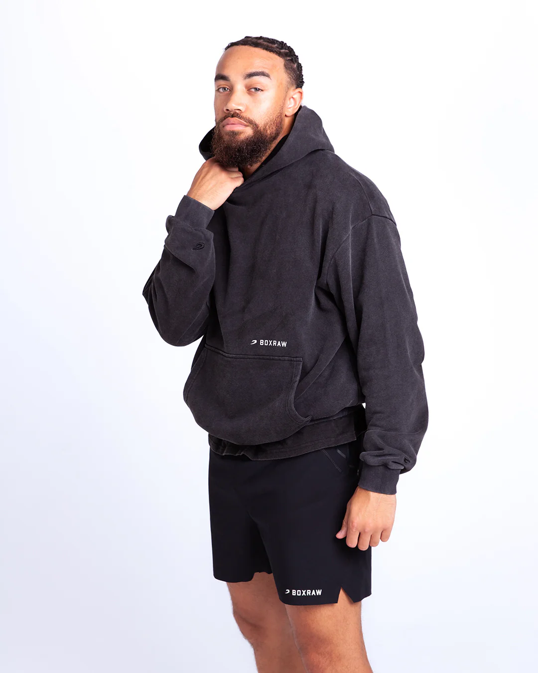 Sparring Club Oversized Hoodie - Washed Black - Image 5