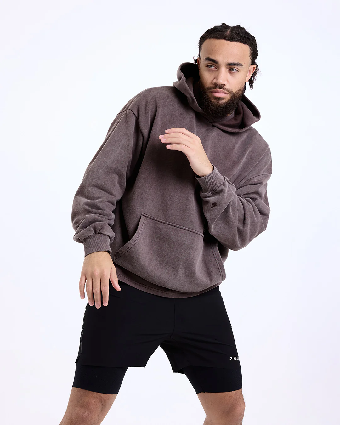 Sparring Club Oversized Hoodie - Washed Brown - Image 6
