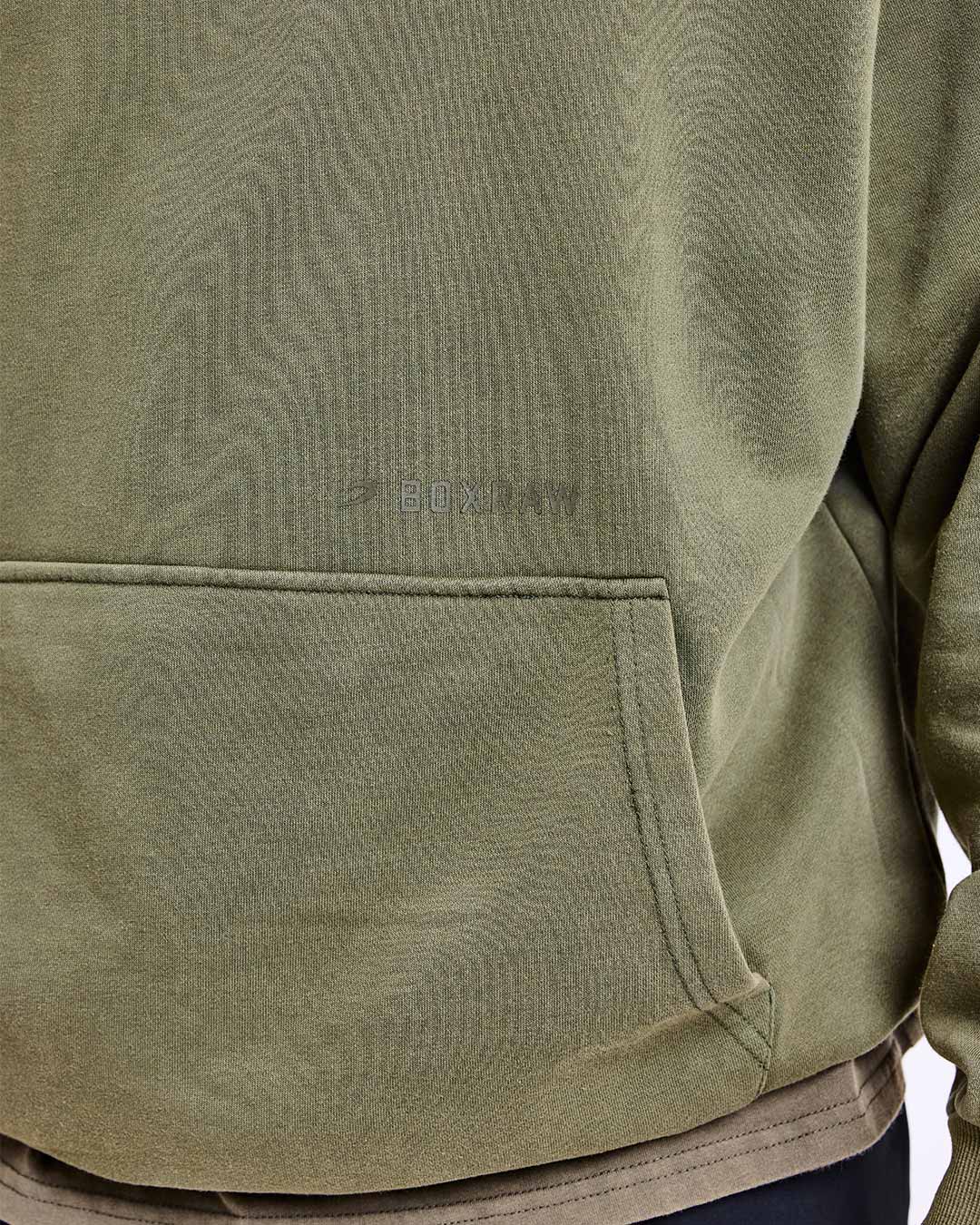 Sparring Club Oversized Hoodie - Washed Olive - Image 9