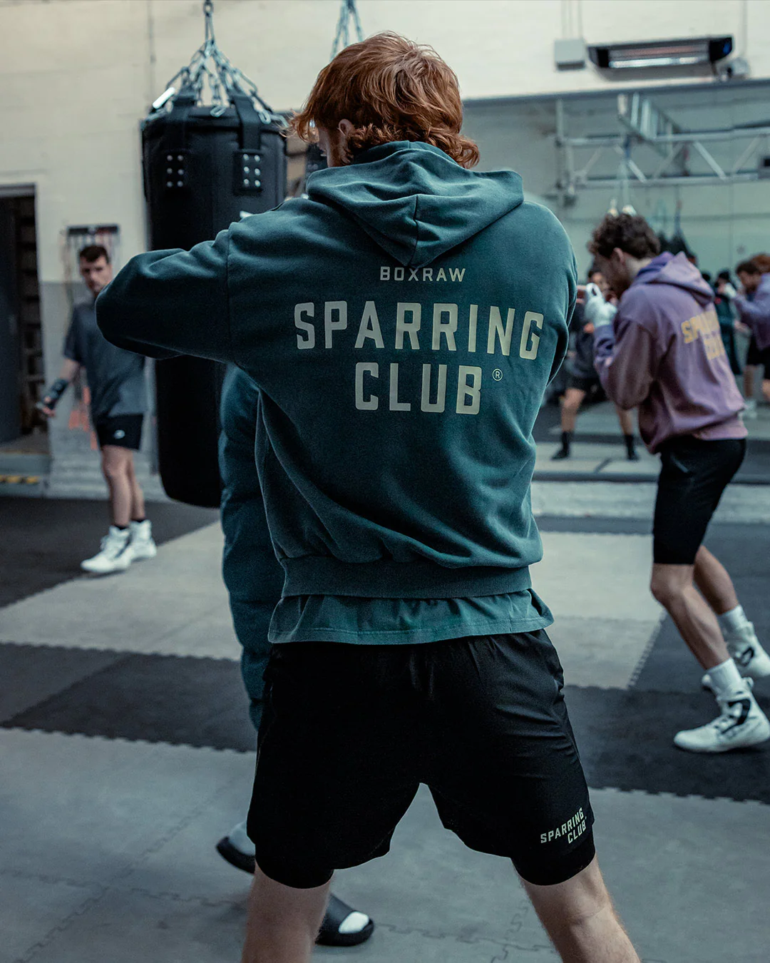 Sparring Club Oversized Hoodie - Washed Teal - Image 3