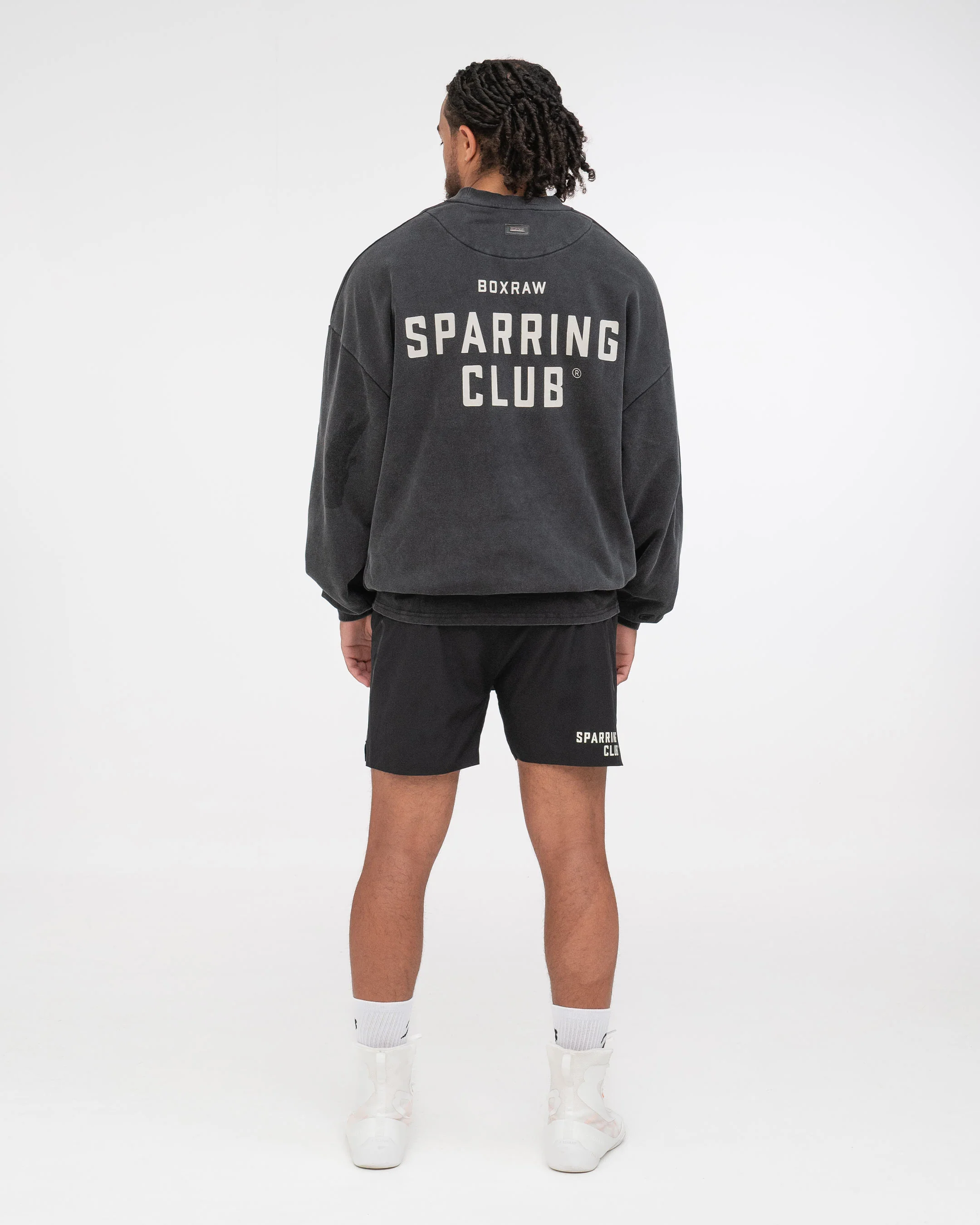 Sparring Club Oversized Sweatshirt - Washed Black - Image 11