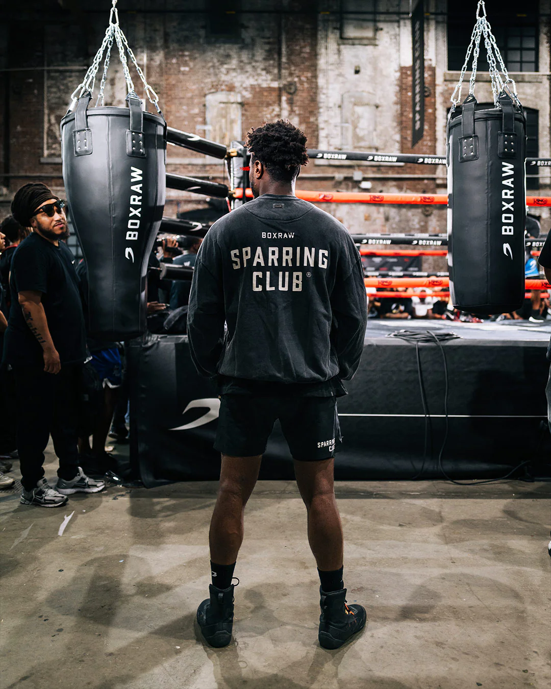 Sparring Club Oversized Sweatshirt - Washed Black - Image 3