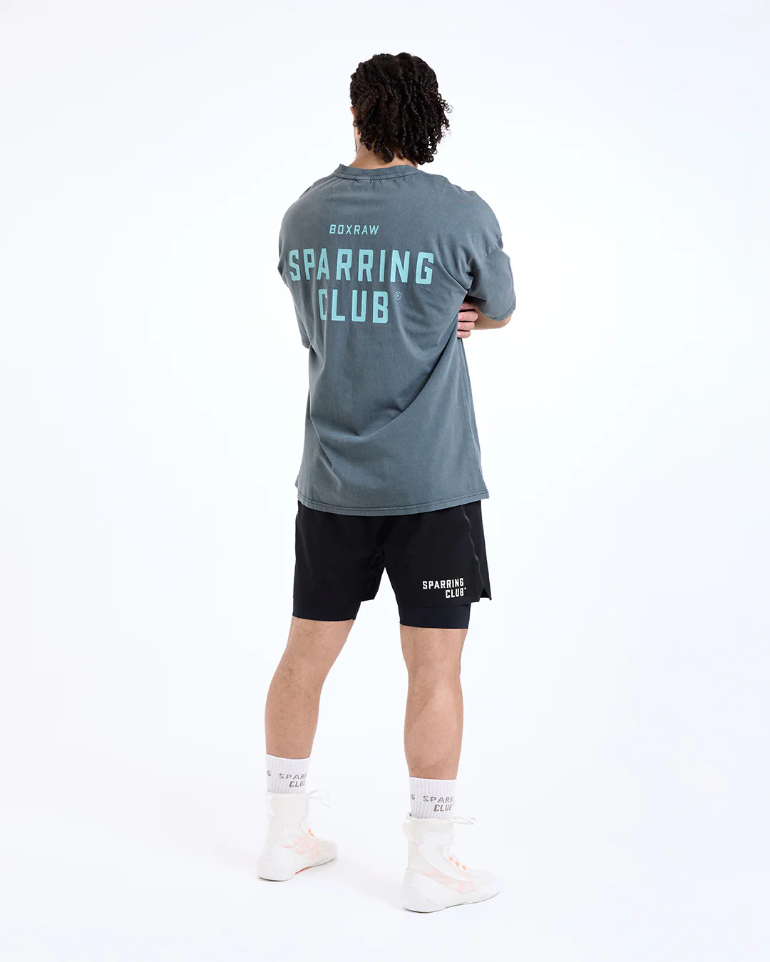 Sparring Club Oversized T-Shirt - Washed Charcoal - Image 10