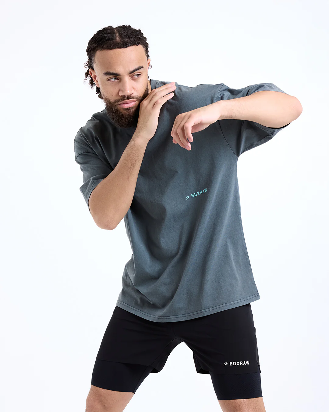 Sparring Club Oversized T-Shirt - Washed Charcoal - Image 7