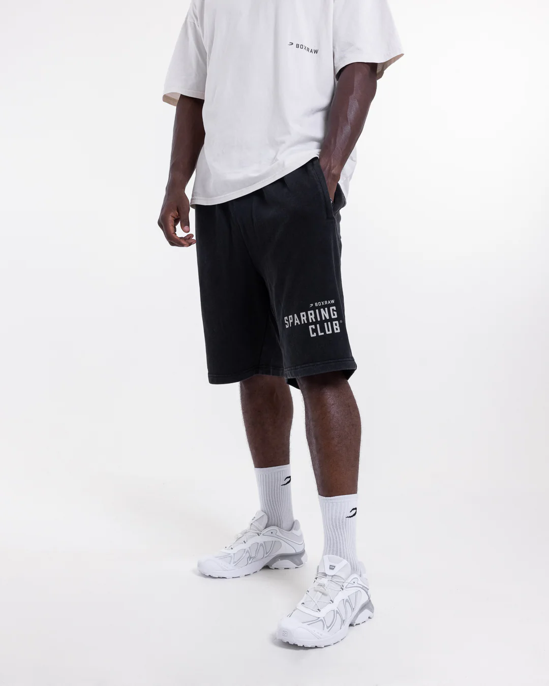 Sparring Club Sweat Shorts - Washed Black