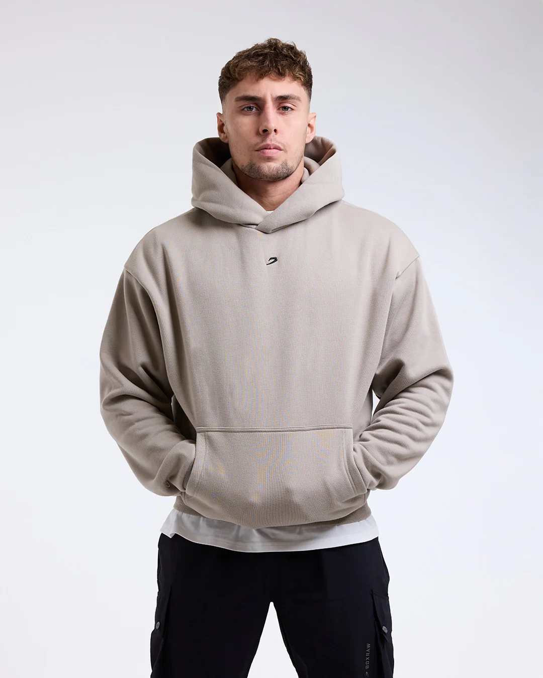 Strike Oversized Hoodie - Stone - Image 4