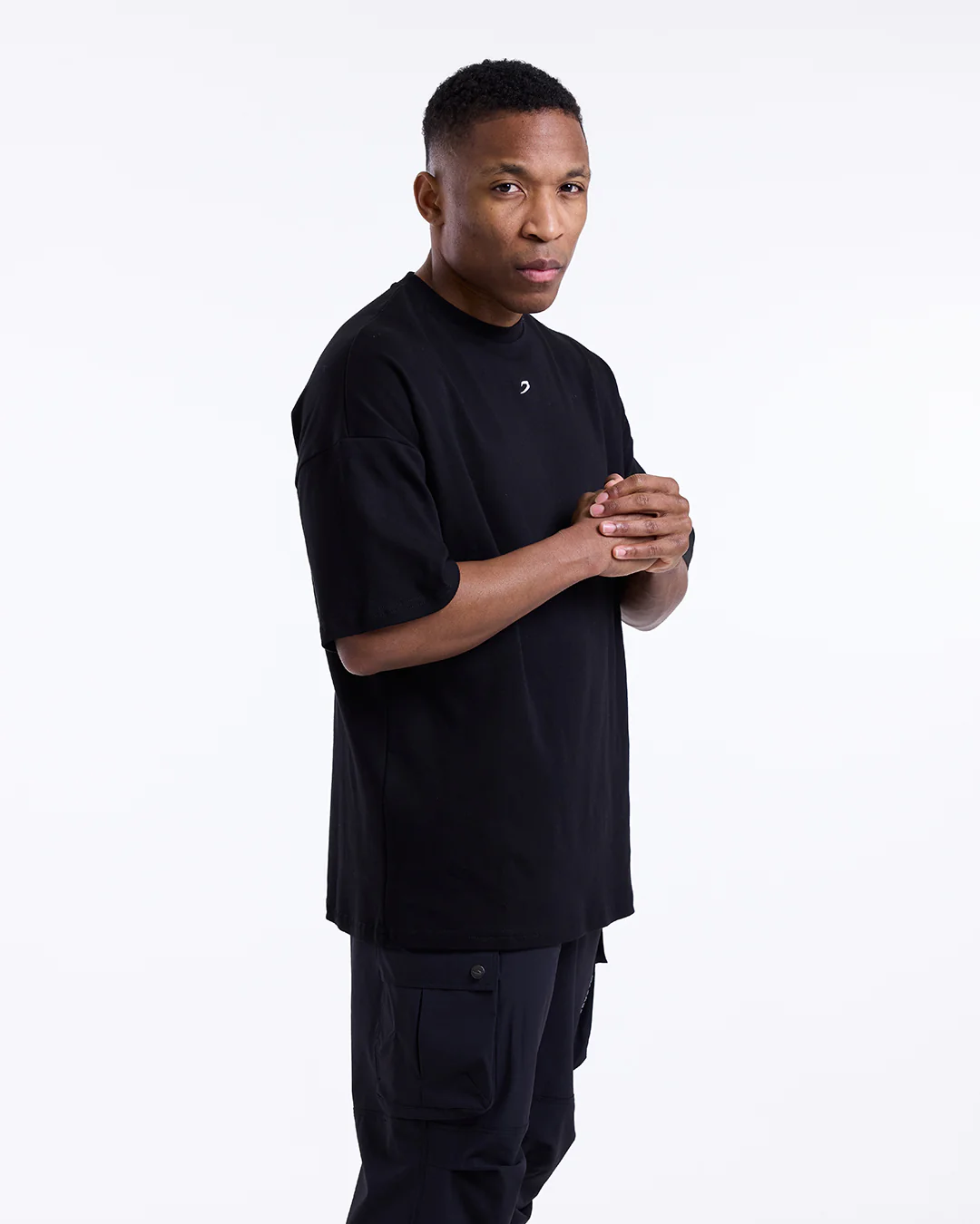 Strike Oversized T-Shirt - Black - Image 6