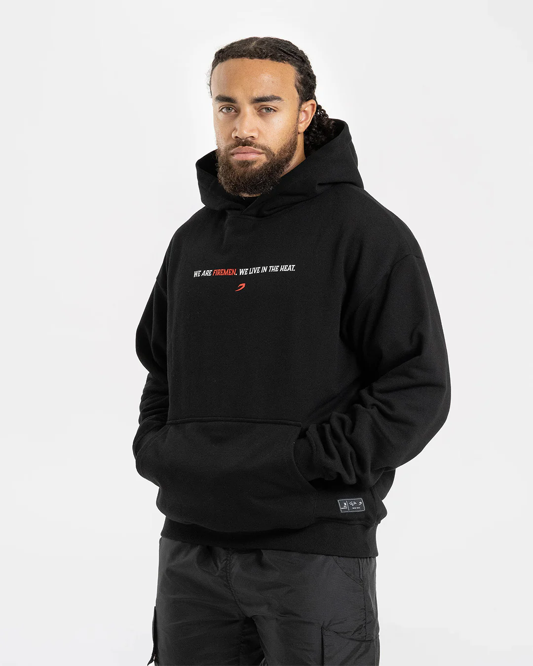 Teddy Atlas Firemen Oversized Hoodie - Black - Image 5