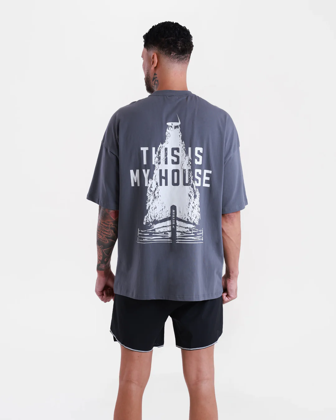 This Is My House Oversized T-Shirt - Charcoal