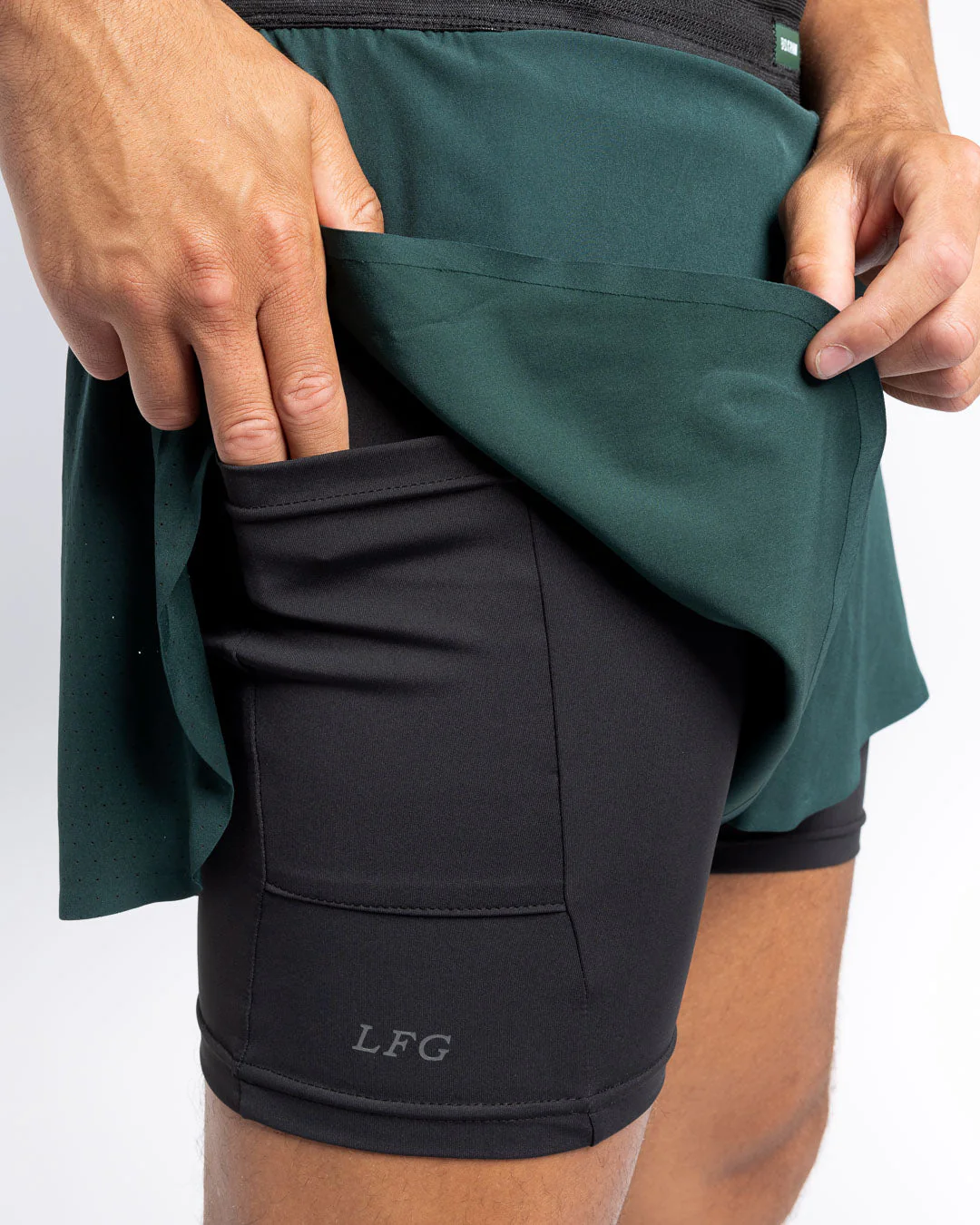 Tunero 2-in-1 Shorts - Green - Image 11
