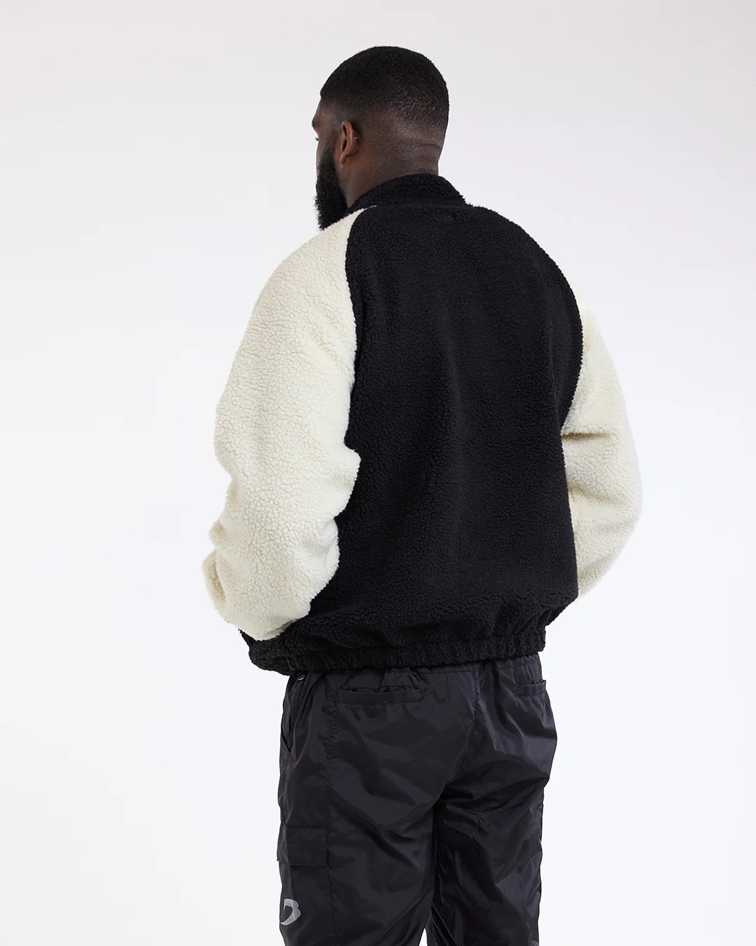 Walker Sherpa Jacket - Black/Cream - Image 4