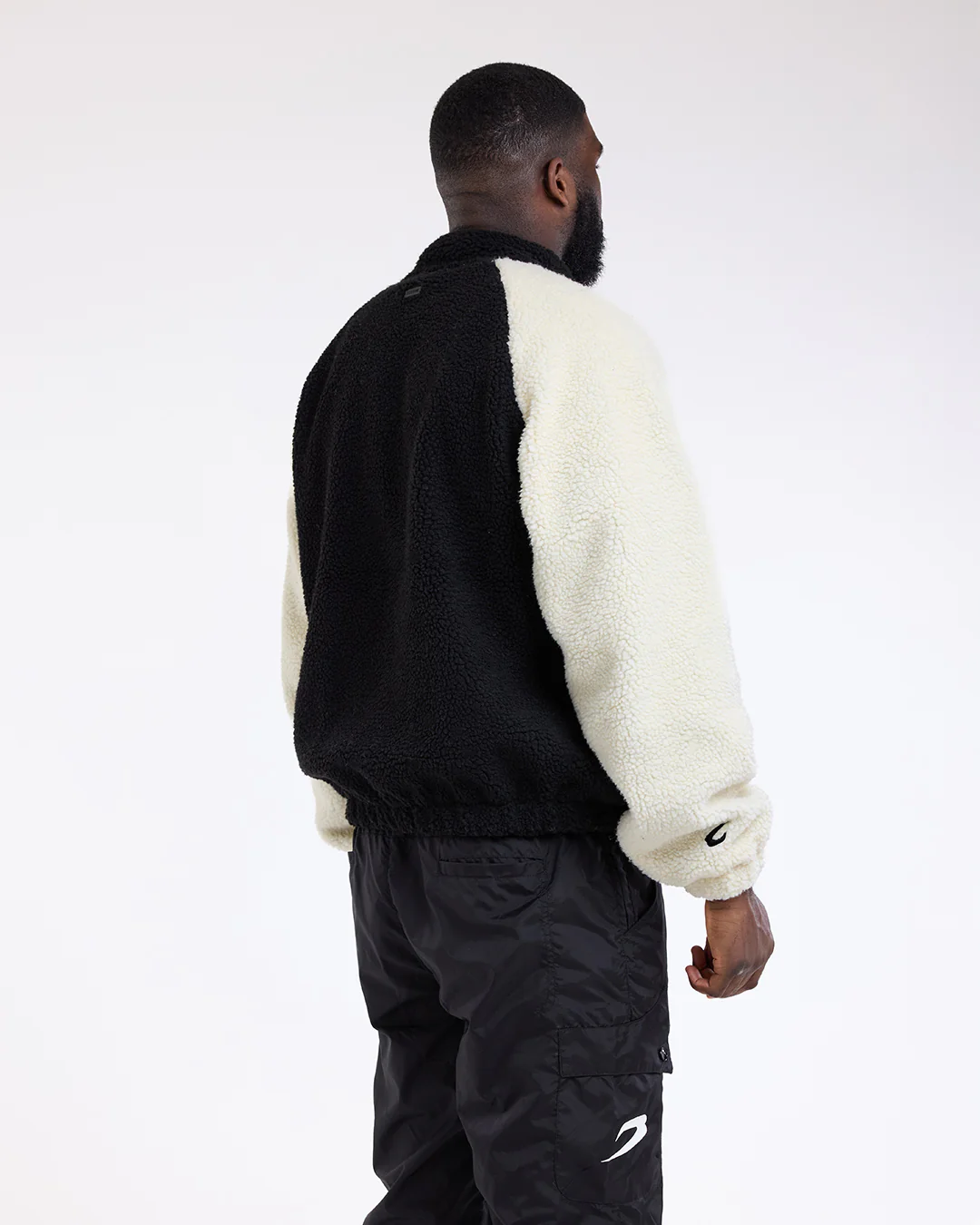 Walker Sherpa Jacket - Black/Cream - Image 6