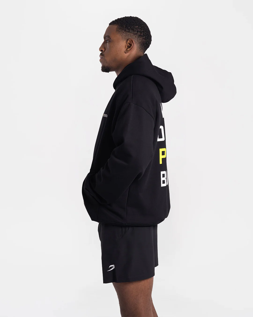 We Don't Play Boxing Oversized Hoodie - Black/Yellow - Image 5