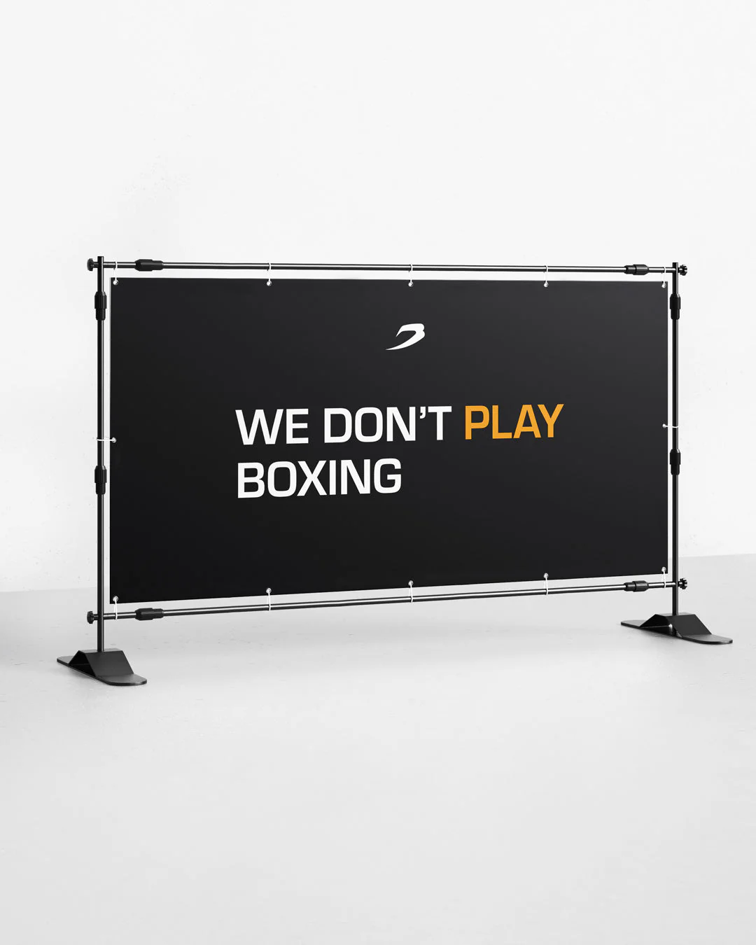 We Don't Play Boxing Banner - Black