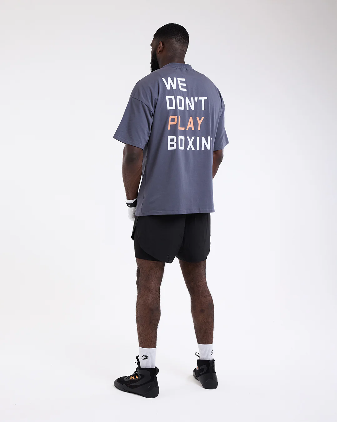 We Don't Play Boxing Oversized T-Shirt - Charcoal - Image 8