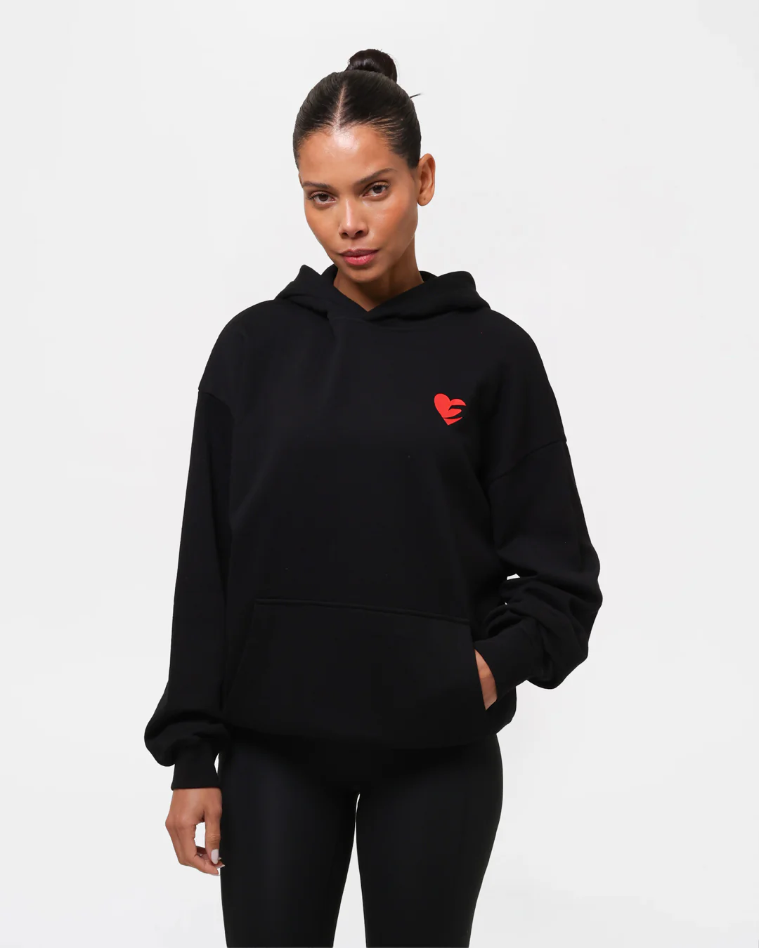 Boxing is Love Oversized Hoodie - Black - Image 3