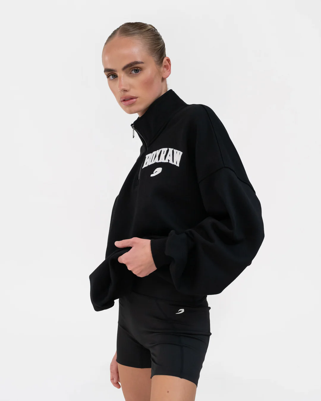 East Street 1/4 Zip - Black - Image 5