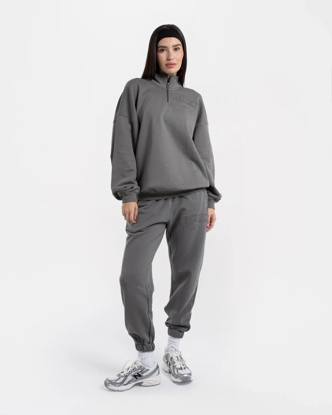 East Street 1/4 Zip - Distressed Grey - Image 2