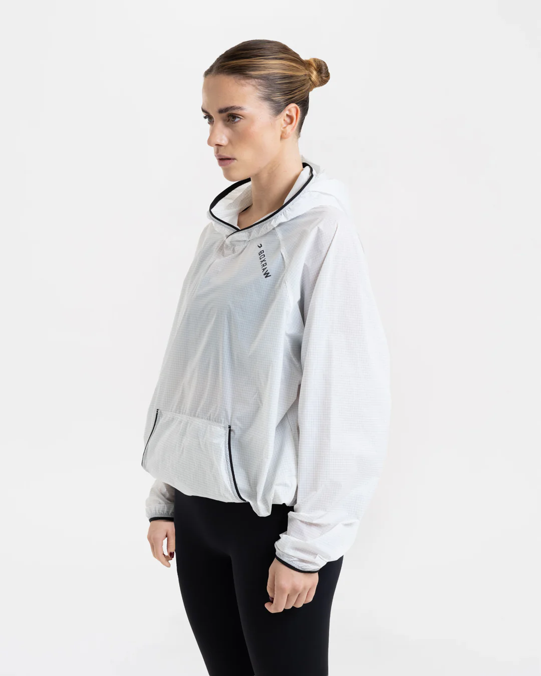 Genaro Oversized Windbreaker Hoodie - White - Image 4