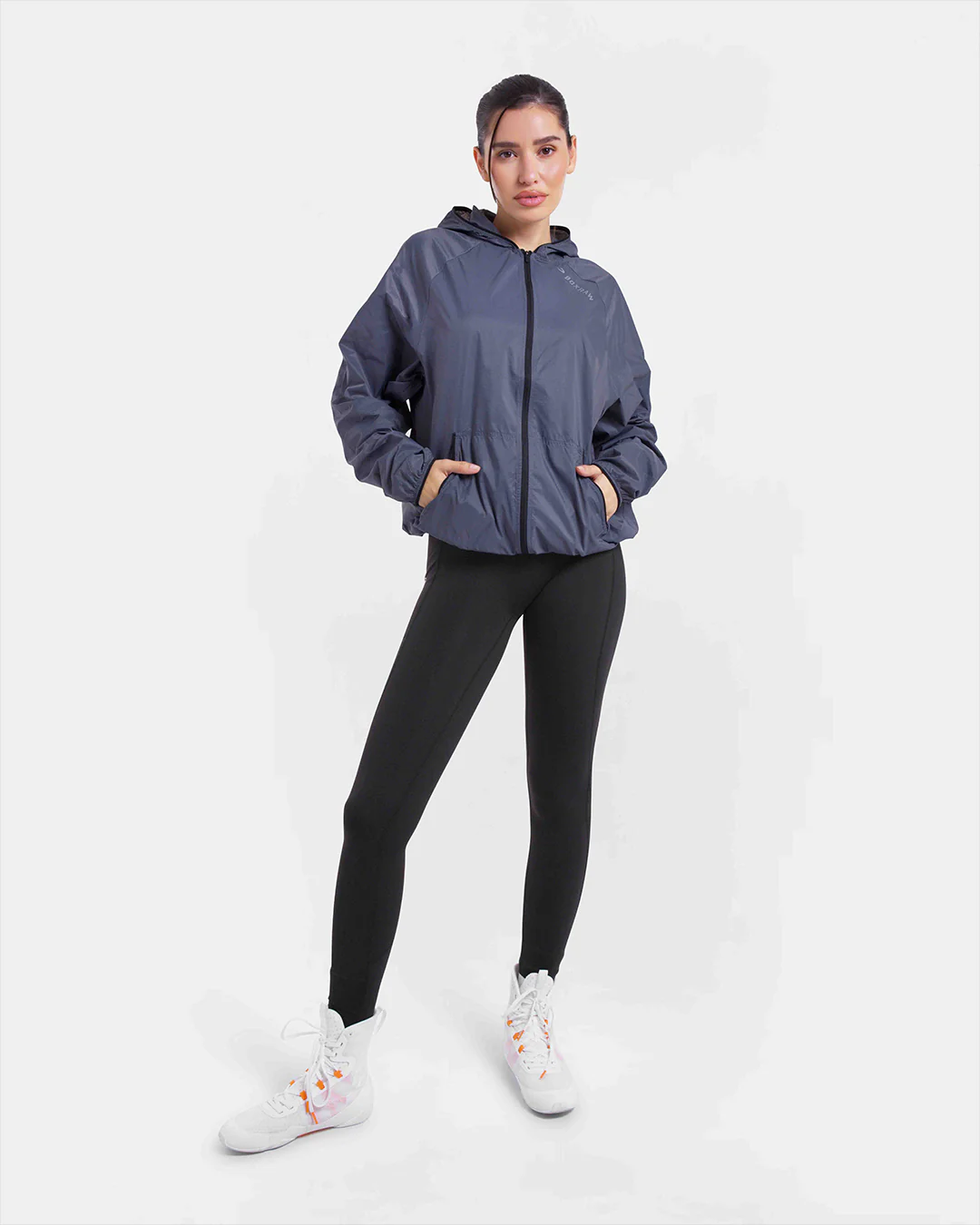 Genaro Zip Up Windbreaker - Charcoal - Image 10