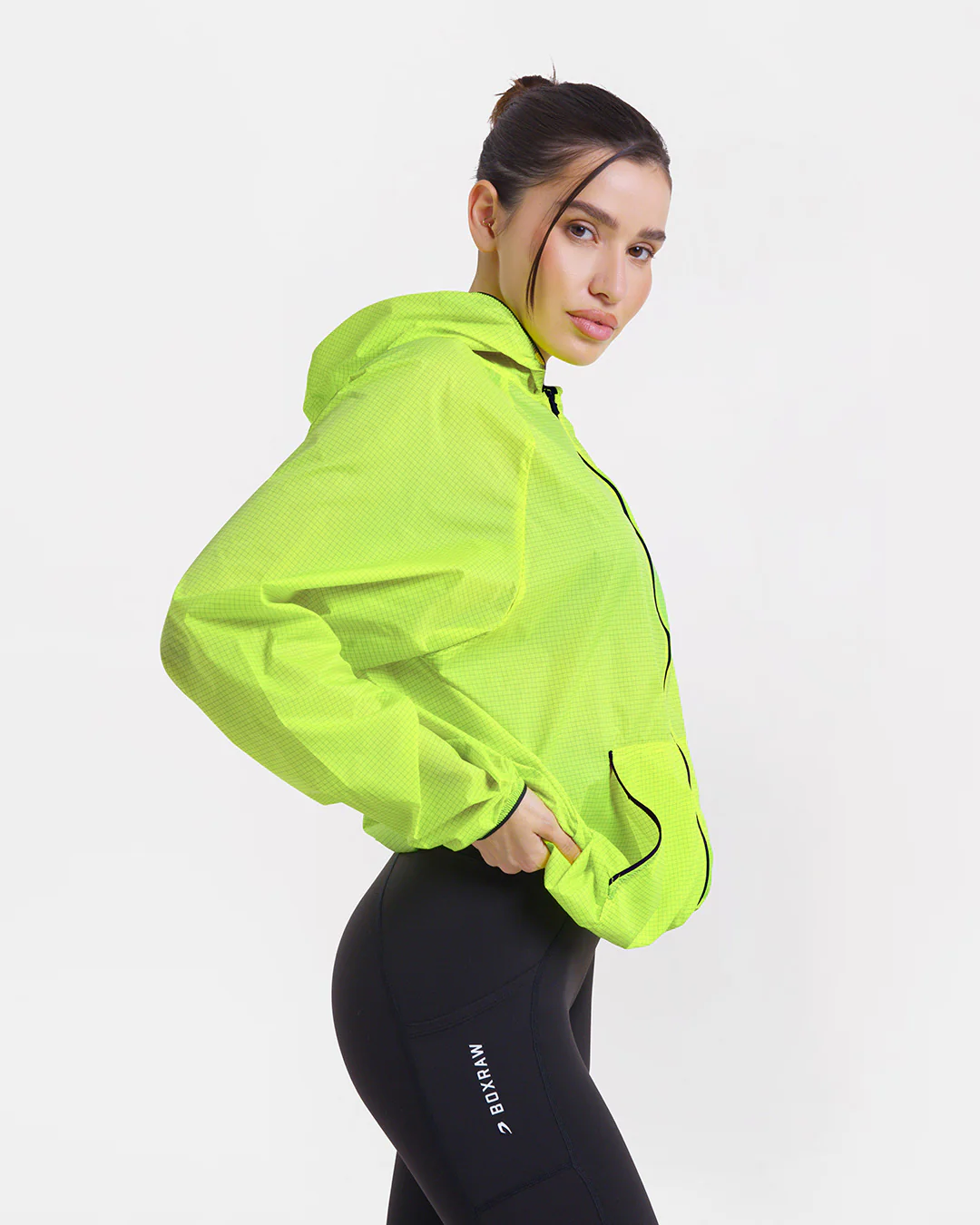 Genaro Zip Up Windbreaker - Neon Yellow - Image 6