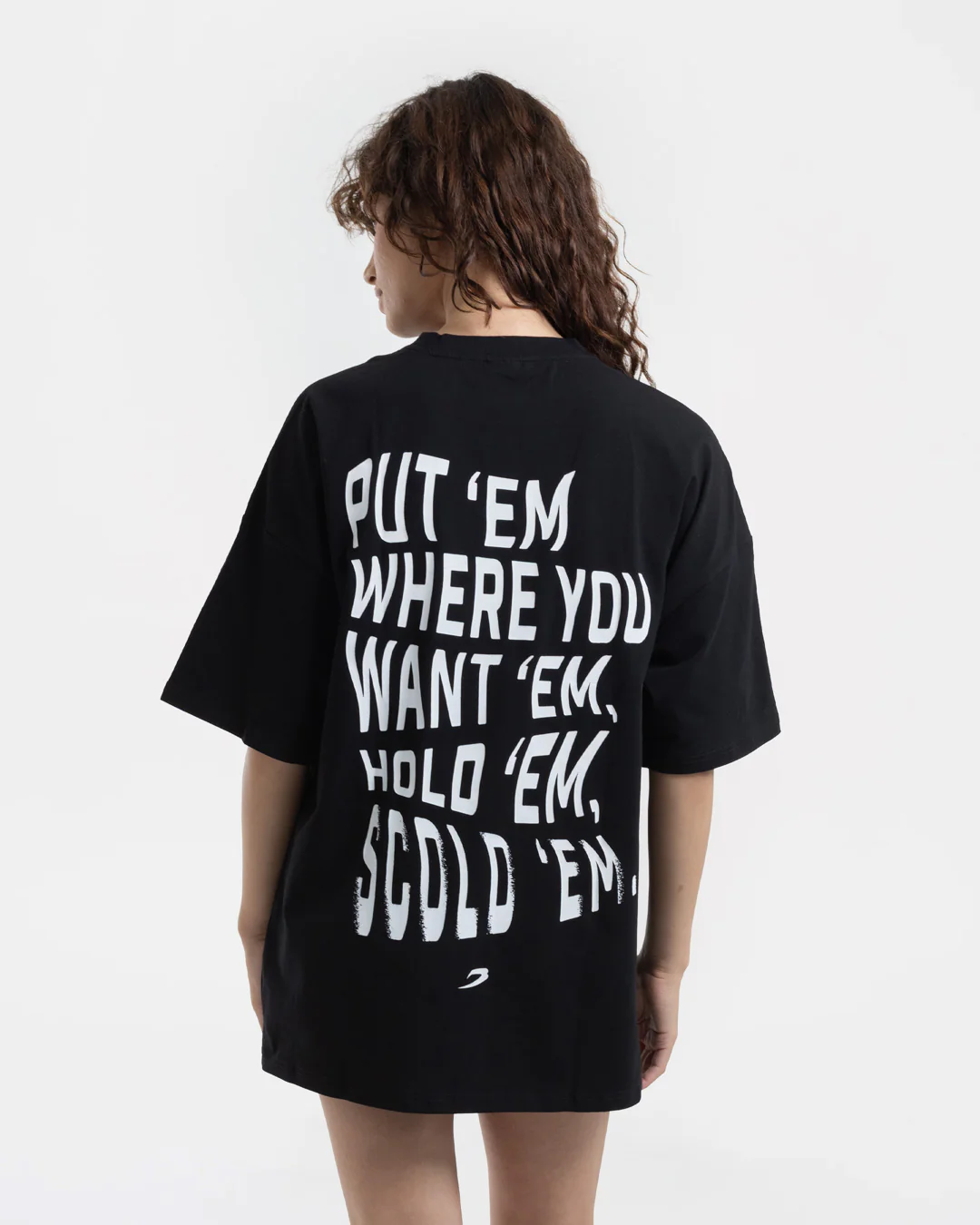 Hold 'Em Scold 'Em Oversized T-Shirt - Black - Image 5