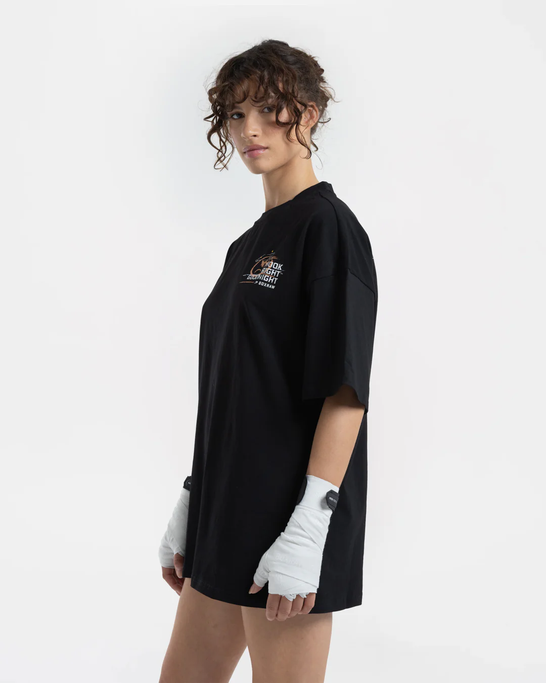 Hook Right Goodnight Oversized T-Shirt - Black - Image 3
