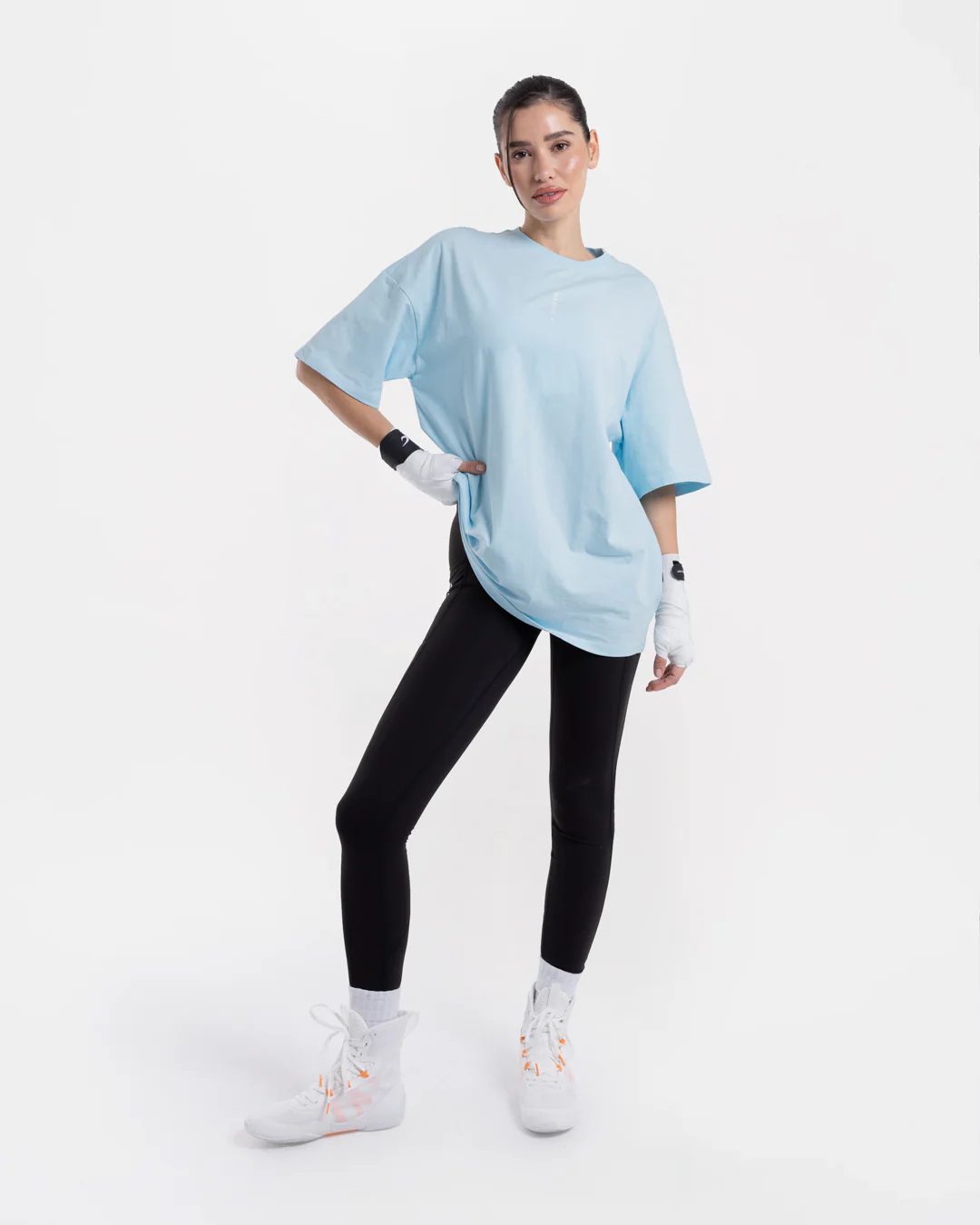Lineal Oversized T-Shirt - Baby Blue - Image 2