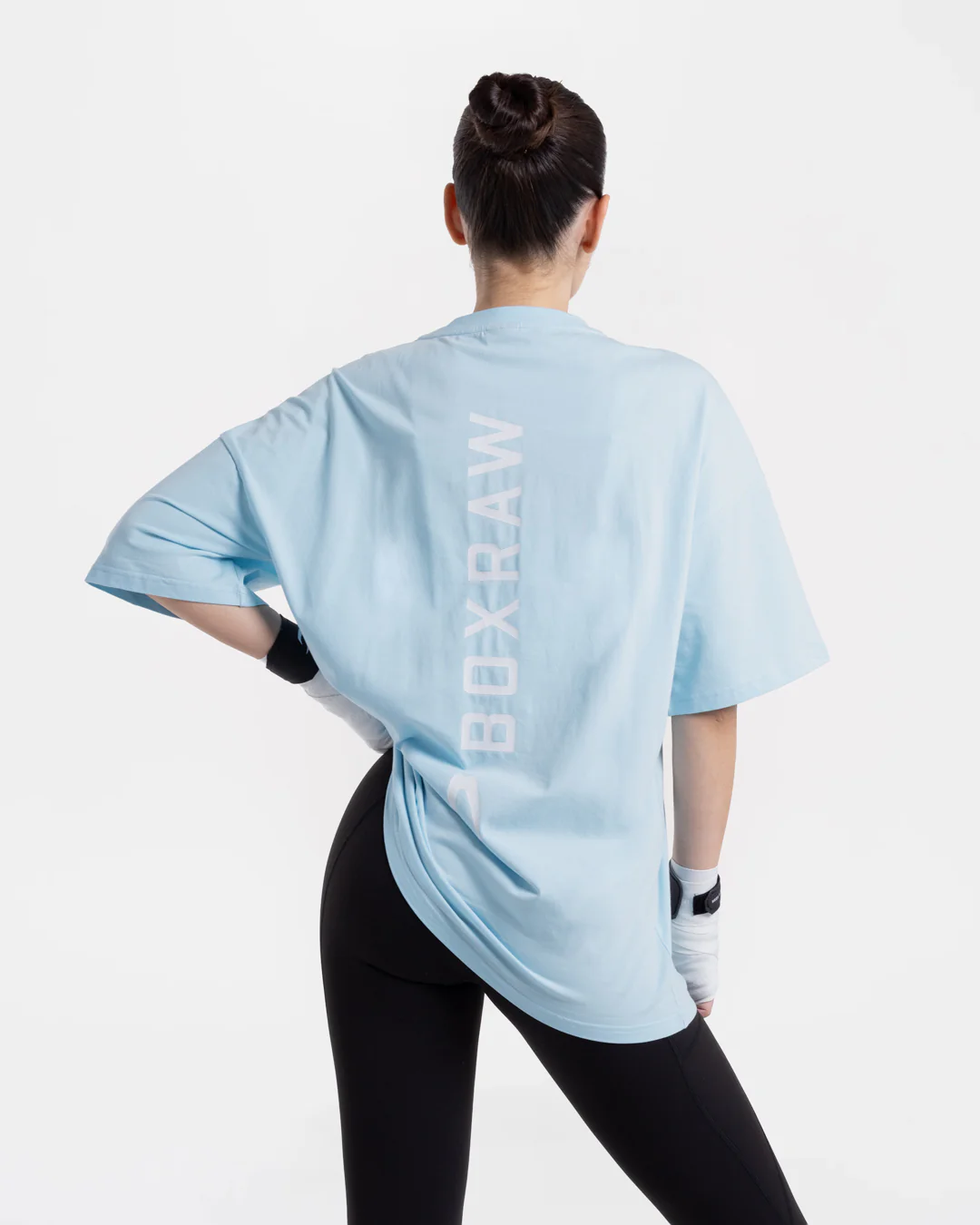 Lineal Oversized T-Shirt - Baby Blue - Image 3