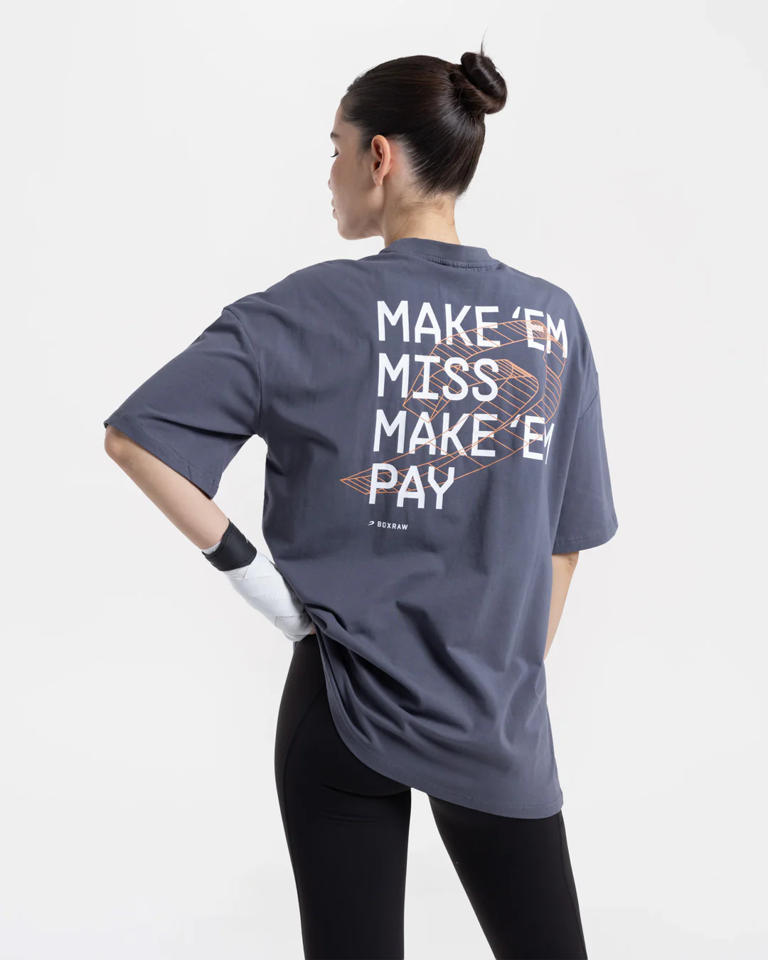 Make 'Em Miss Oversized T-Shirt - Charcoal - Image 5