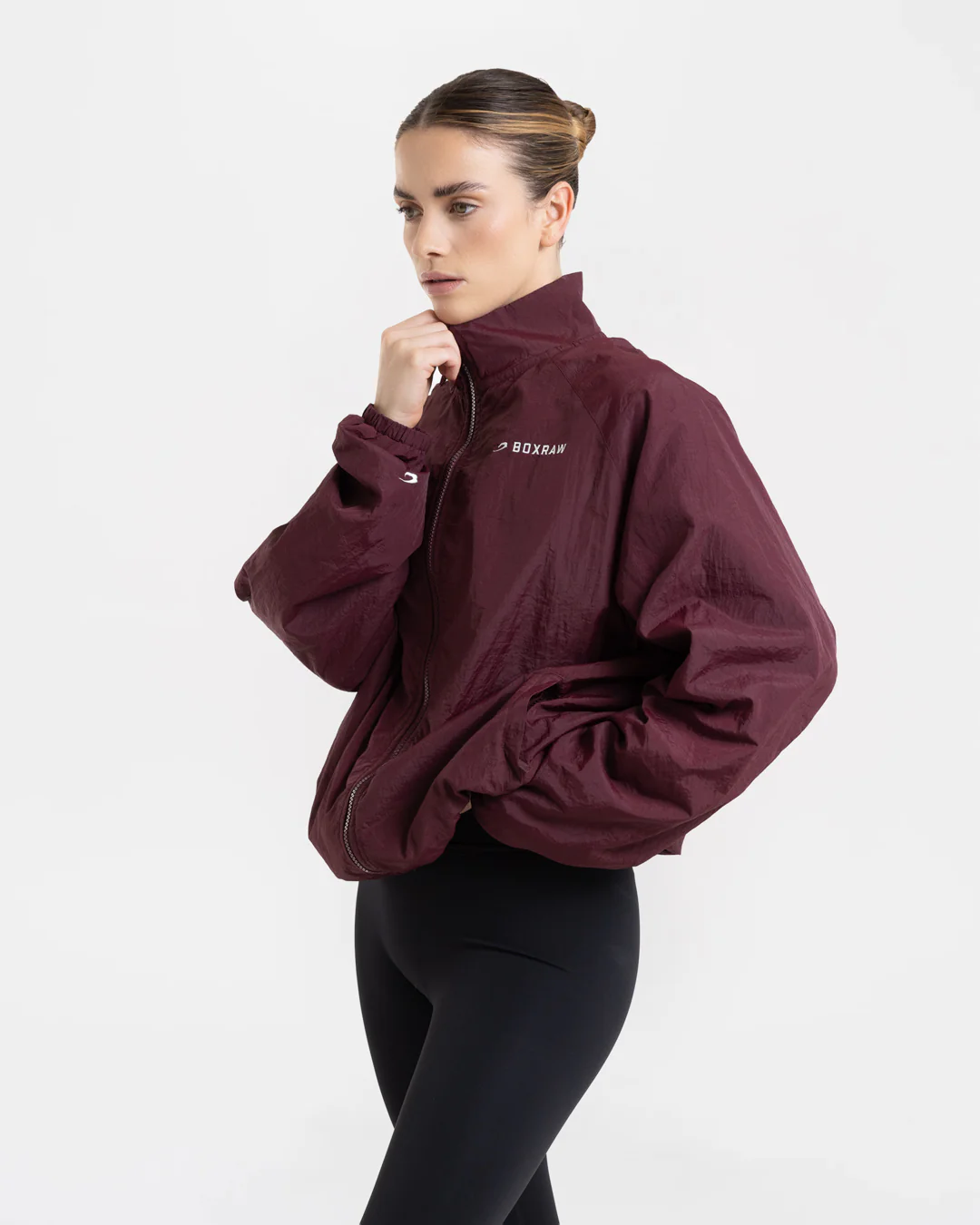 Saxton Track Jacket - Burgundy - Image 3