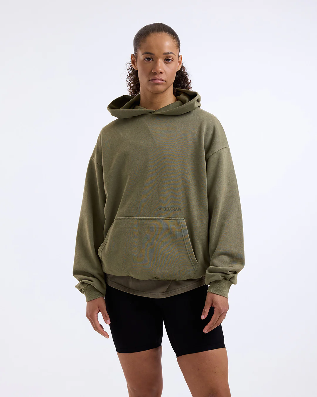 Sparring Club Oversized Hoodie - Washed Olive - Image 4