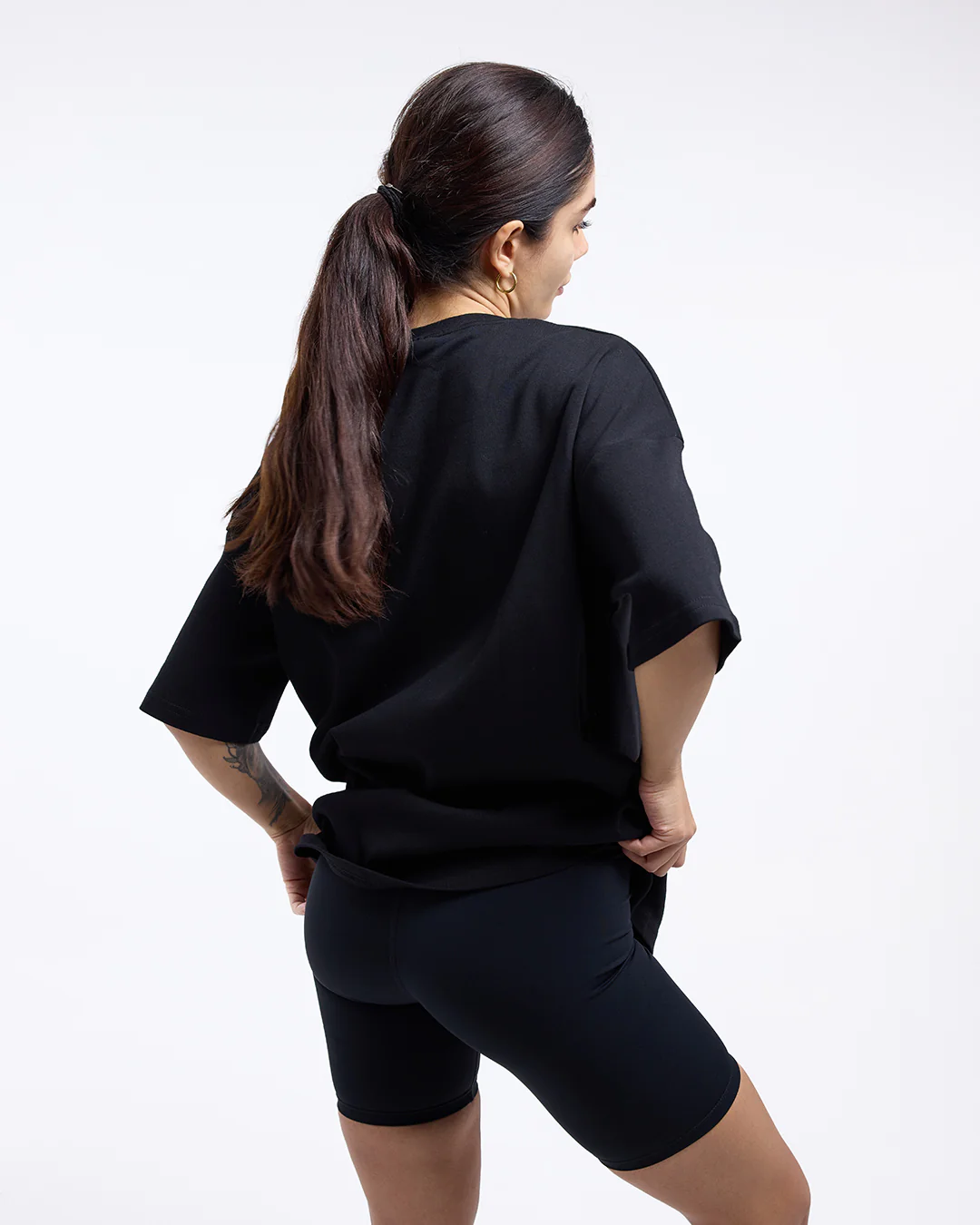 Strike Oversized T-Shirt - Black - Image 6