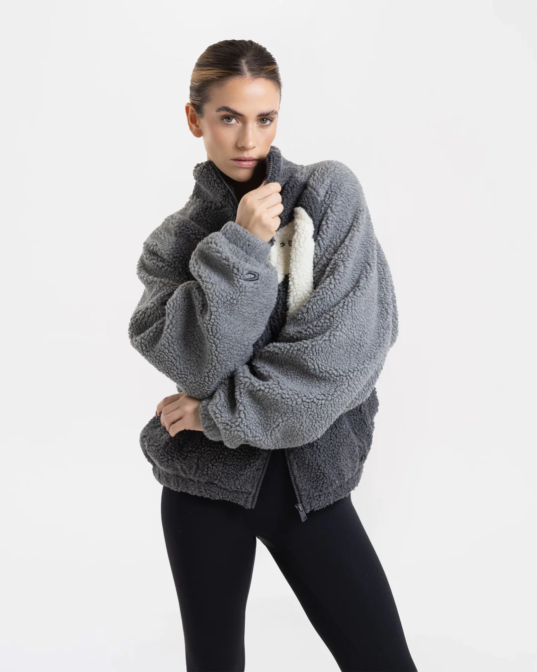 Walker Sherpa Jacket - Charcoal/Grey - Image 7