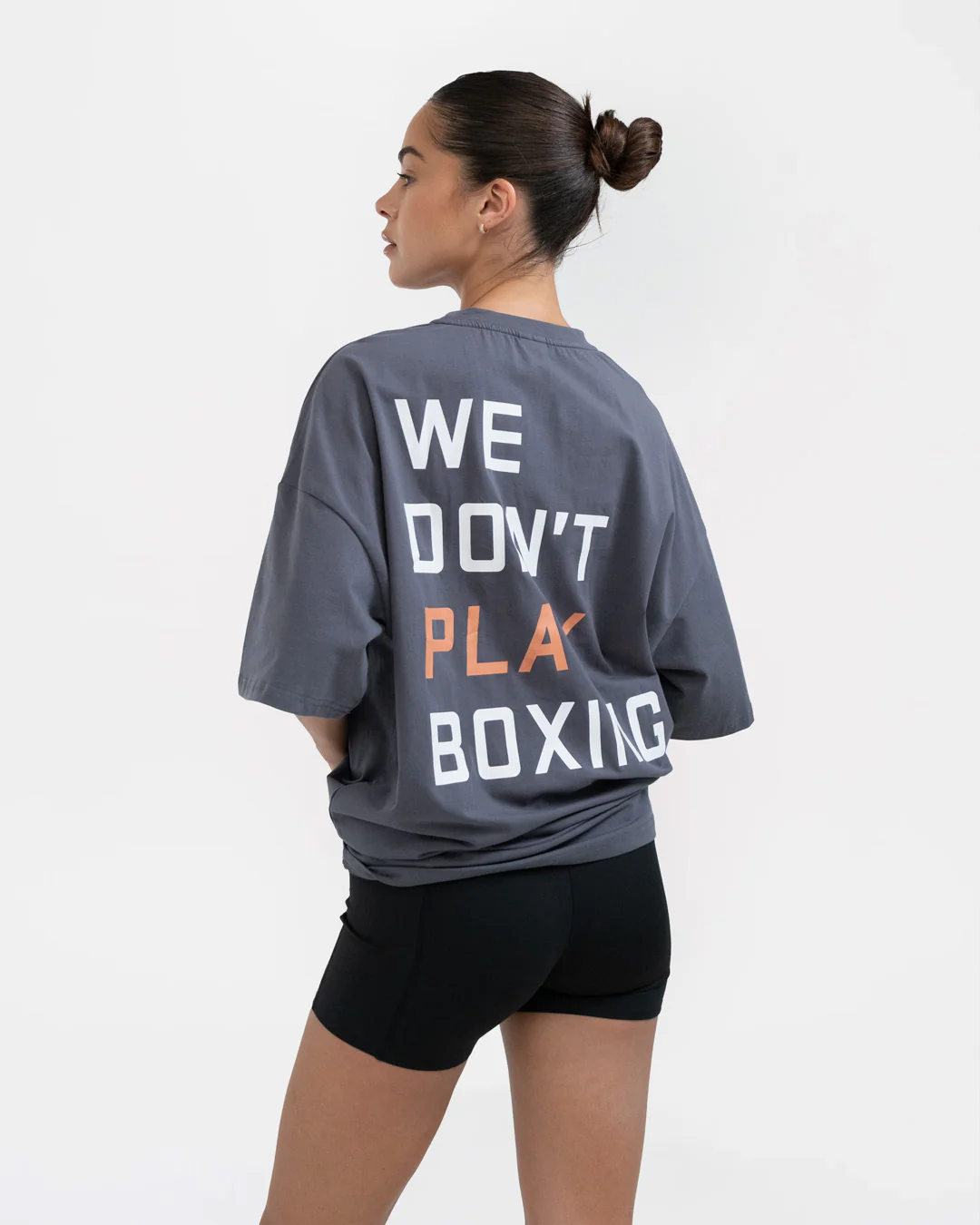 We Don't Play Boxing Oversized T-Shirt - Charcoal - Image 5