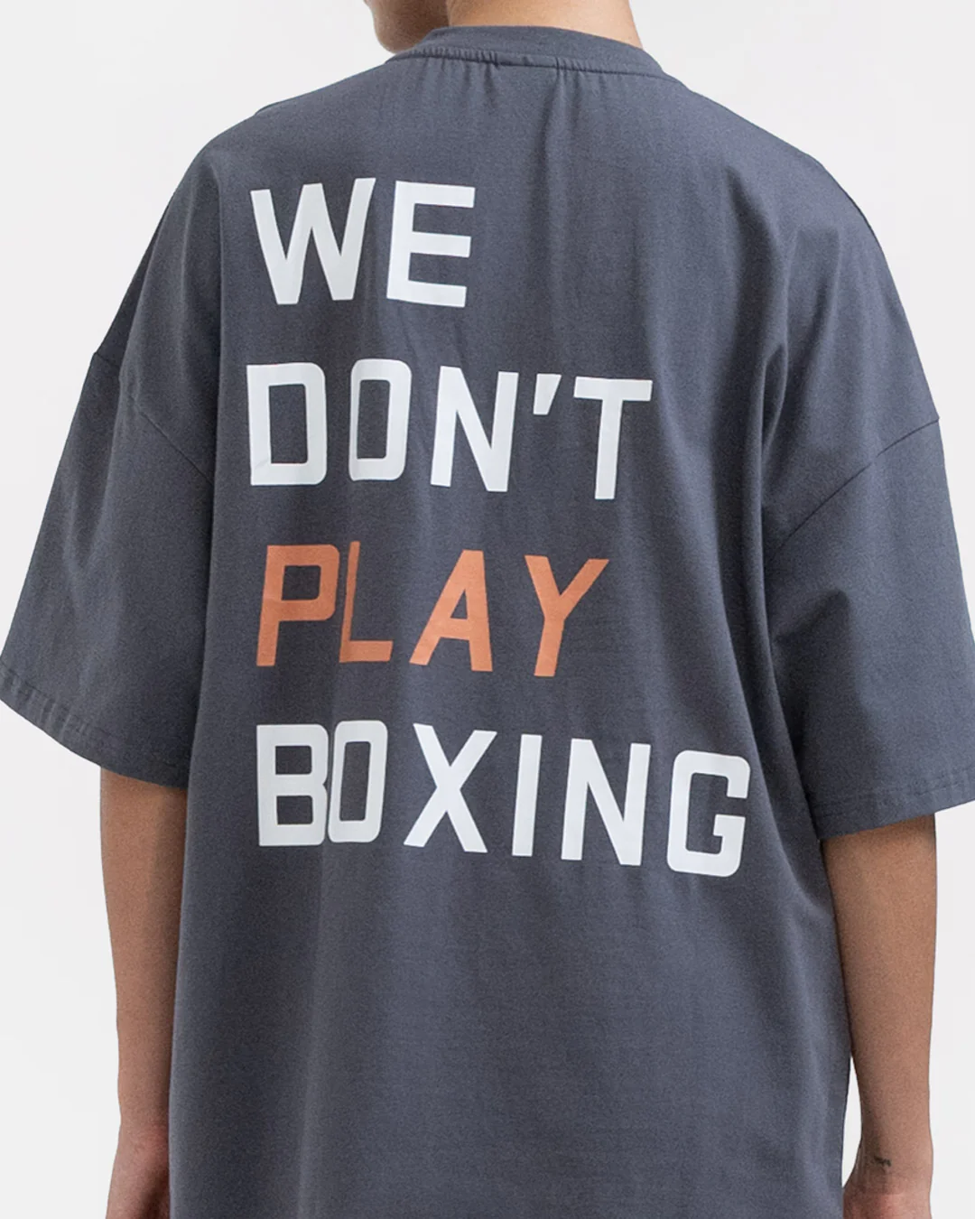 We Don't Play Boxing Oversized T-Shirt - Charcoal - Image 7