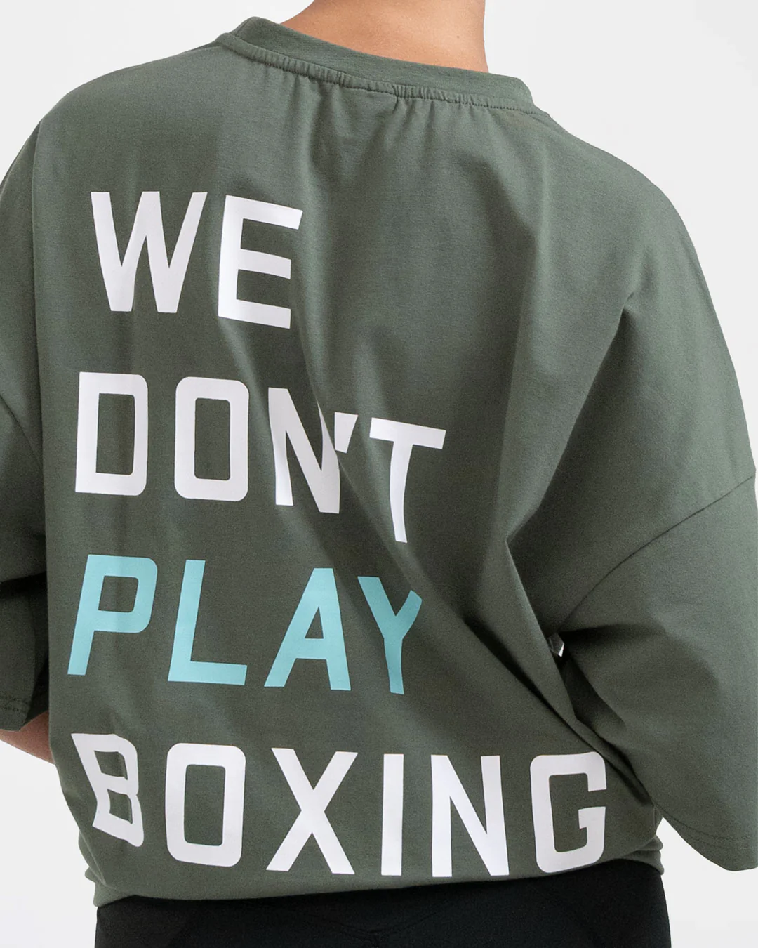 We Don't Play Boxing Oversized T-Shirt - Green - Image 7
